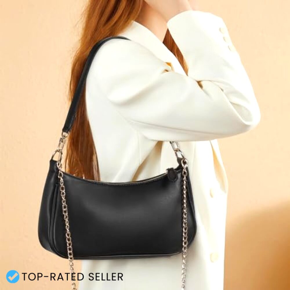 Vegan Leather Hobo Bag Crossbody Tote Clutch Retro Chic Versatile Everyday Purse - Picture 5 of 7